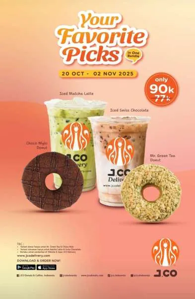 Hari Terakhir Promo JCO Paket Donut dan Minuman