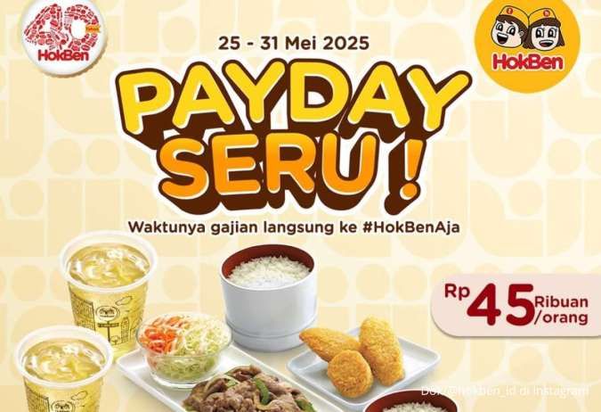 Promo HokBen Payday 25-31 Mei 2025, Dapatkan Paket Hemat untuk Makan Berdua