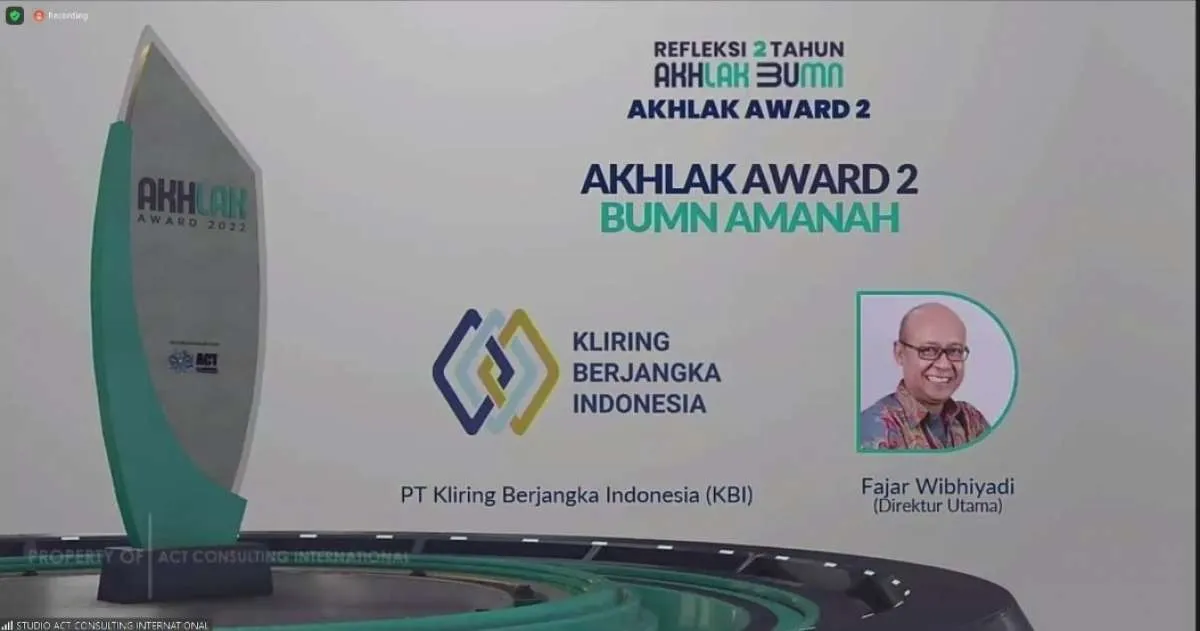 Kliring Berjangka Indonesia Raih 5 Penghargaan di Ajang Akhlak Award 2022
