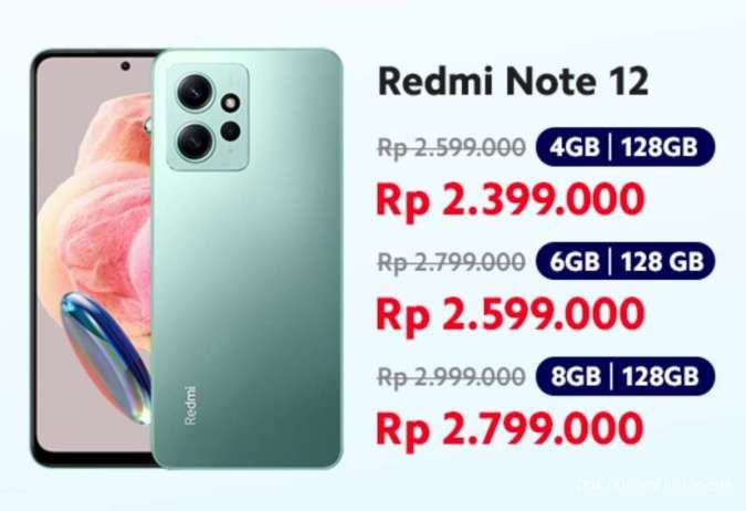 Harga HP Redmi Note 12 Resmi Turun Rp 200.000, Ini Daftar Lengkapnya