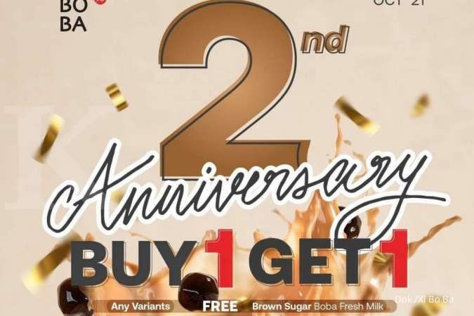 Special 2nd Anniversary! Promo Xi Bo Ba 28-31 Oktober 2021, Ada Buy 1 Get 1 Free