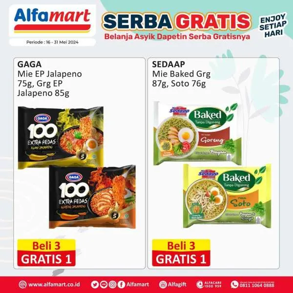 Promo Alfamart Serba Gratis Periode 16-31 Mei 2024