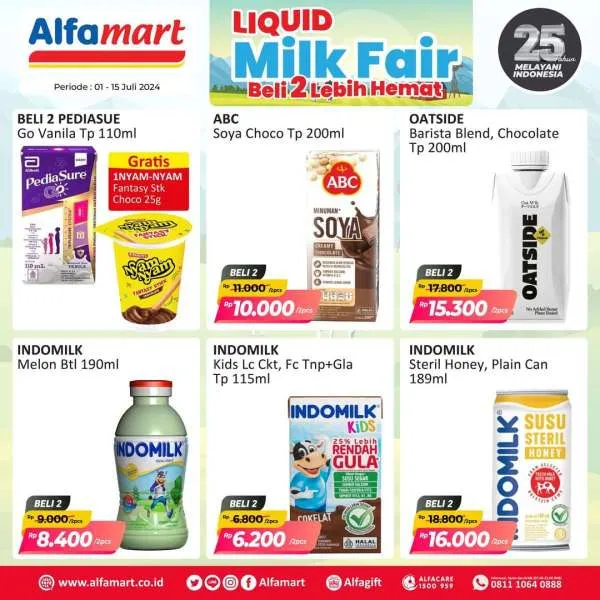 Promo Alfamart Milk Fair Diskon s/d 50% Periode 1-15 Juli 2024