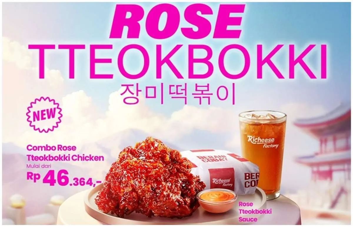 Promo Richeese Factory Rose Tteokbokki, Makan Sensasi Korea Mulai Rp 27.000-an