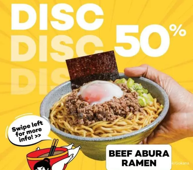 Gokana diskon 50% ramen