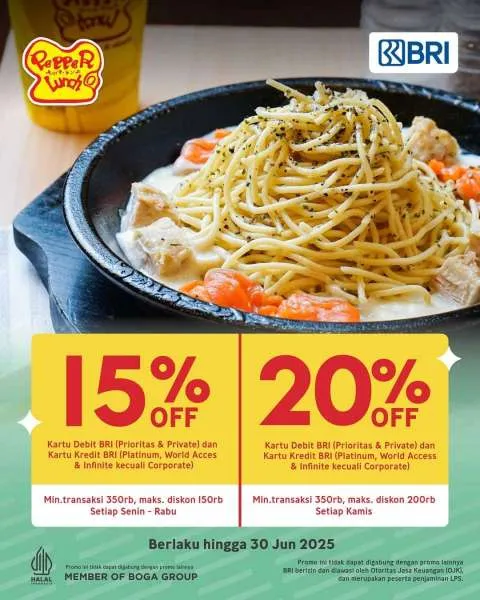 Promo Pepper Lunch dengan BRI
