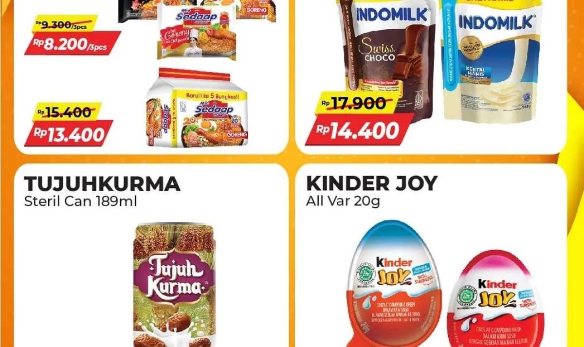 Promo Alfamart Paling Murah Sejagat 1-7 Maret 2025, Kinder Joy Cuma Rp 9.900