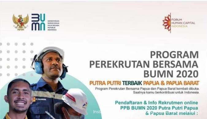 Rekrutmen bersama BUMN 2020 kembali dibuka untuk putra-putri Papua, ini syaratnya