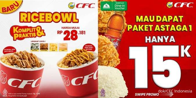 Promo CFC Indonesia Juni 2024, Menu Baru Rice Bowl-Paket Astaga Rp 15.000