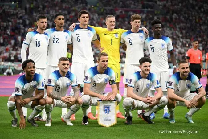 Line up timnas Inggris di Piala Dunia Qatar 2022