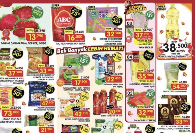 Promo Superindo Hari Ini 3-5 Oktober 2025, Beli 2 Gratis 1 Teh Botol Sosro 1 Liter