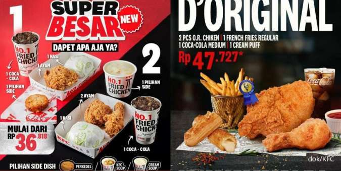 Promo KFC 1-31 Maret 2024, Paket D’Original dan Super Besar New Rp 36.818