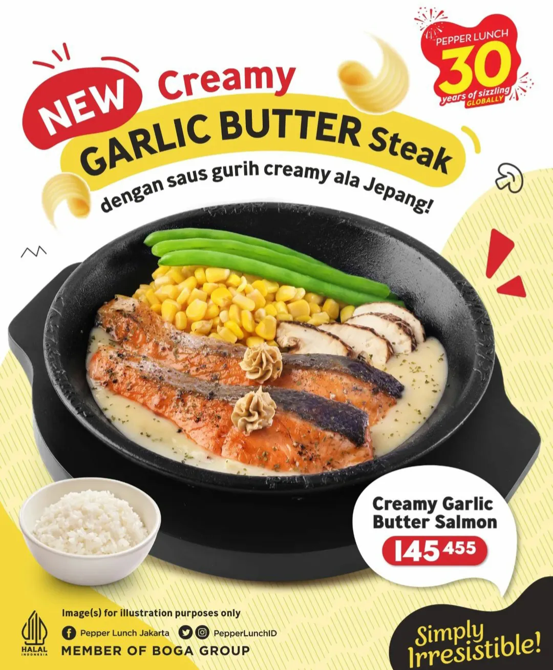Menu baru Pepper LunchCreamy Garlic Butter salmon