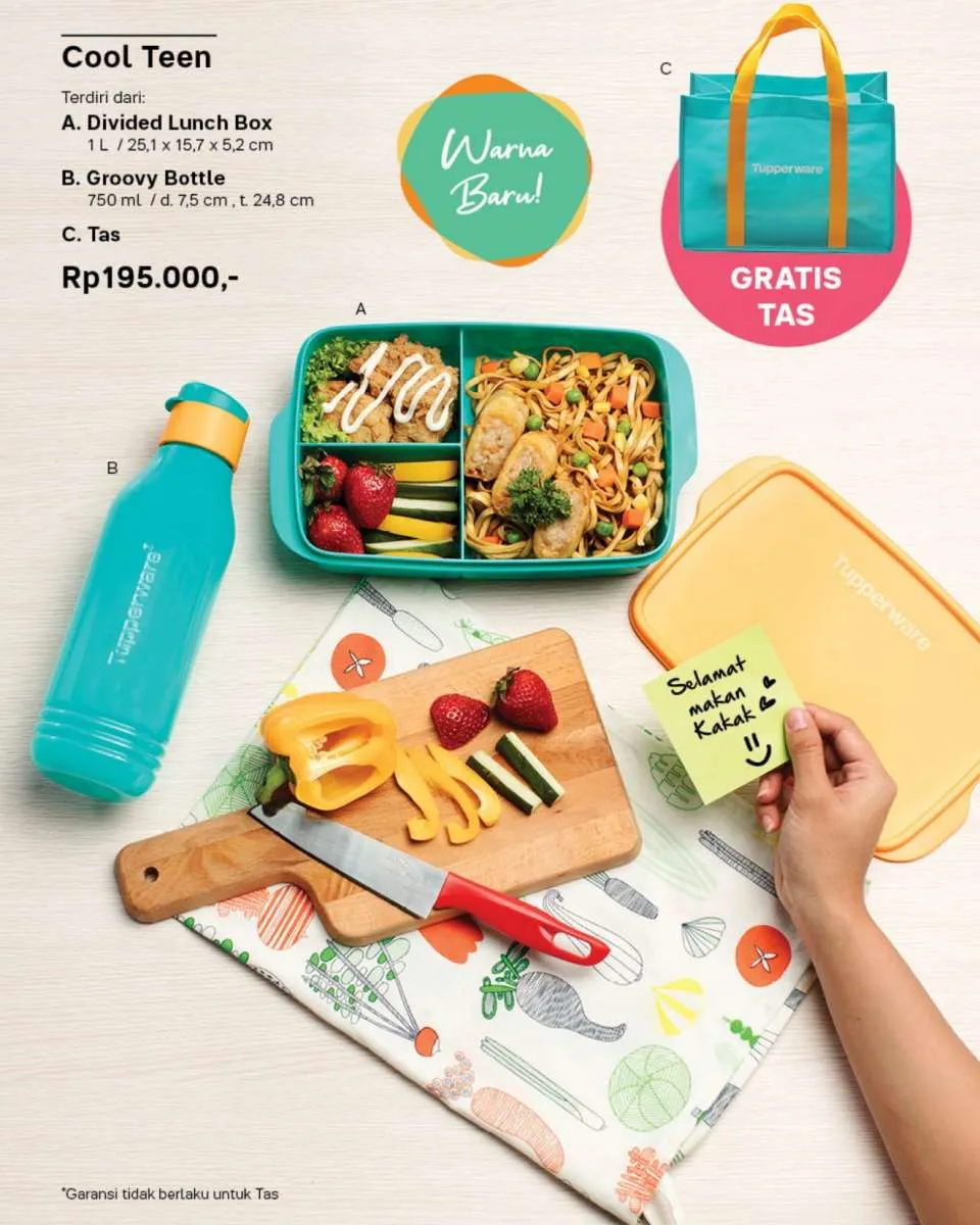 Katalog promo Tupperware September 2020 cool teen, bawa bekal makanan makin kece 