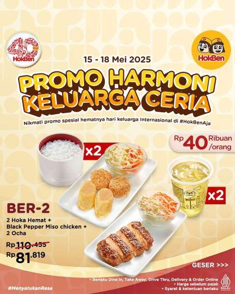 Promo HokBen 15-18 Mei 2025 Spesial Hari Keluarga Internasional