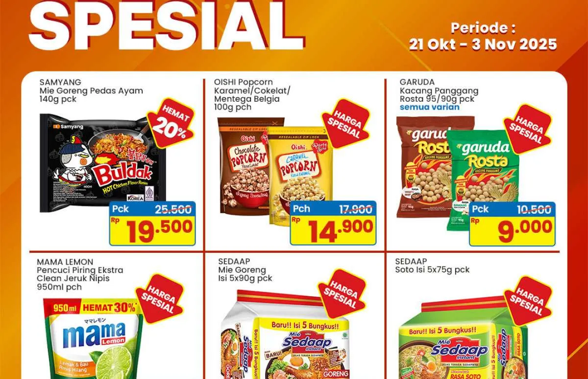 Promo Indomaret Harga Spesial Terbaru Oktober, Diskon Mama Lemon & Mie Sedaap