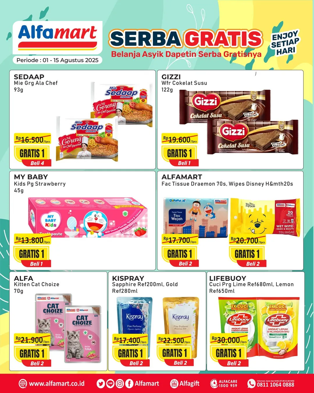 Promo Alfamart Serba Gratis Periode 1-15 Agustus 2025