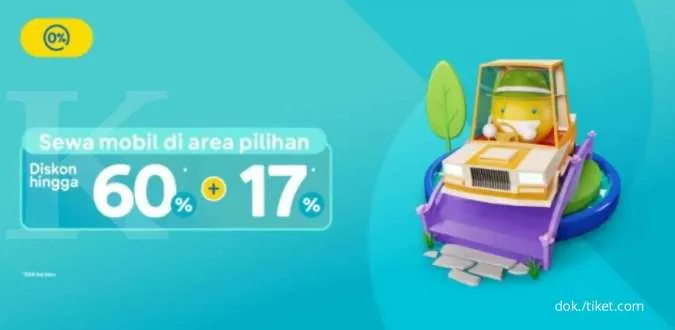 Dapatkan Promo Sewa Mobil di Area Pilihan Tiket.com dengan Diskon hingga 60% & 17%