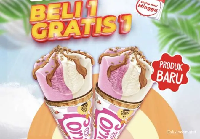 Promo Indomaret Es Krim Day 9 Februari 2025, Beli 1 Gratis 1 Es Krim Cornetto Baru