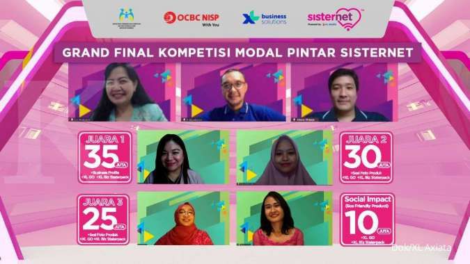 Gelar Kompetisi Modal Pintar Sisternet XL Axiata - Bank OCBC NISP Tingkatkan Level UMKM Perempuan Indonesia