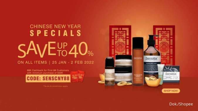 Promo Skincare Sensatia Botanicals Edisi Imlek, Diskon hingga 40%