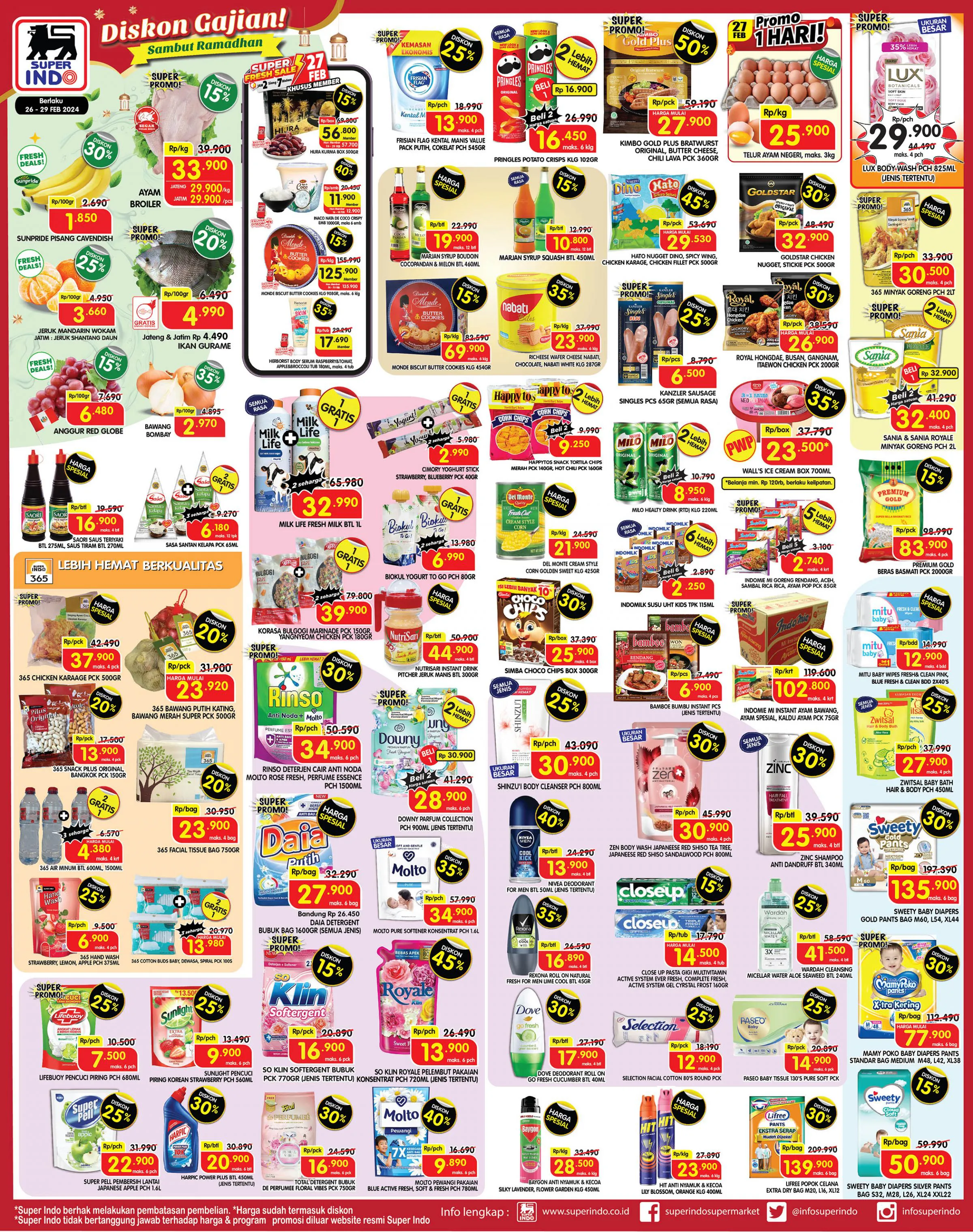 Promo Superindo Weekday Spesial Gajian Periode 26-29 Februari 2024