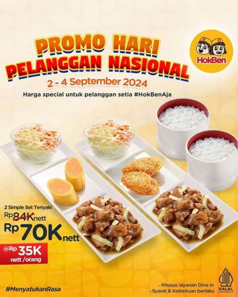 Promo HokBen Spesial Hari Pelanggan Nasional September 2024