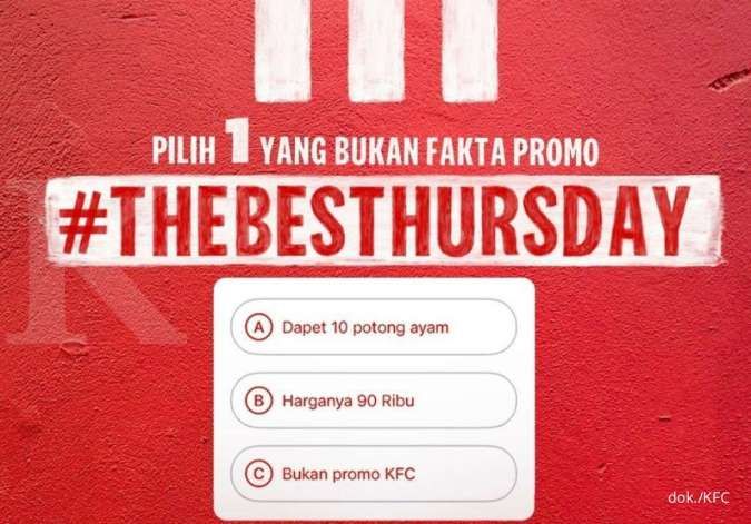 KFC The Best Thursday TBT 30 September 2021, Promo Beli 10 Ayam Rp 90.000