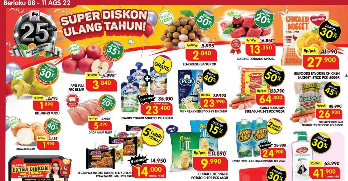 Promo Superindo 8-11 Agustus 2022, Diskon Besar Terbaru Mulai Hari Senin!