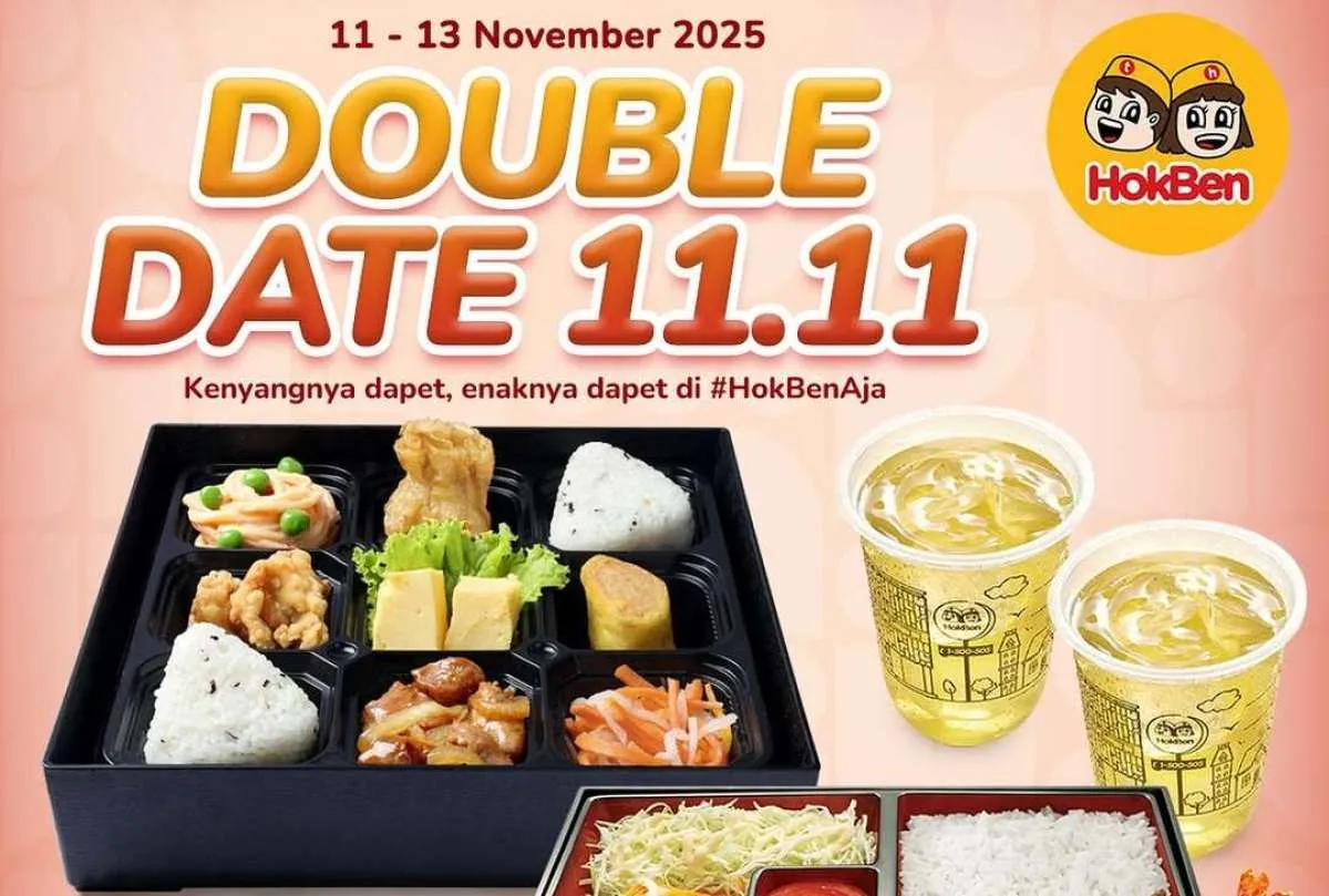 Promo HokBen Double Date 11.11 Paket Makan Berdua Harga Spesial, Cuma 11-13 November