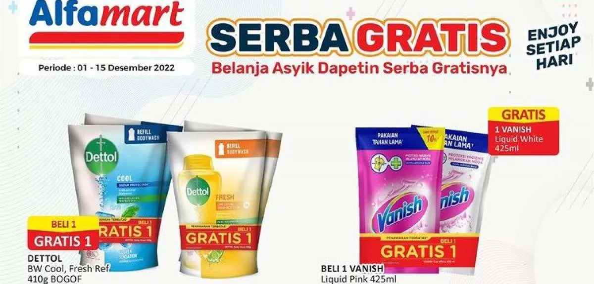 Harga Promo Alfamart Hari Ini 6 Desember 2022, Promo Serba Gratis Setiap Hari!