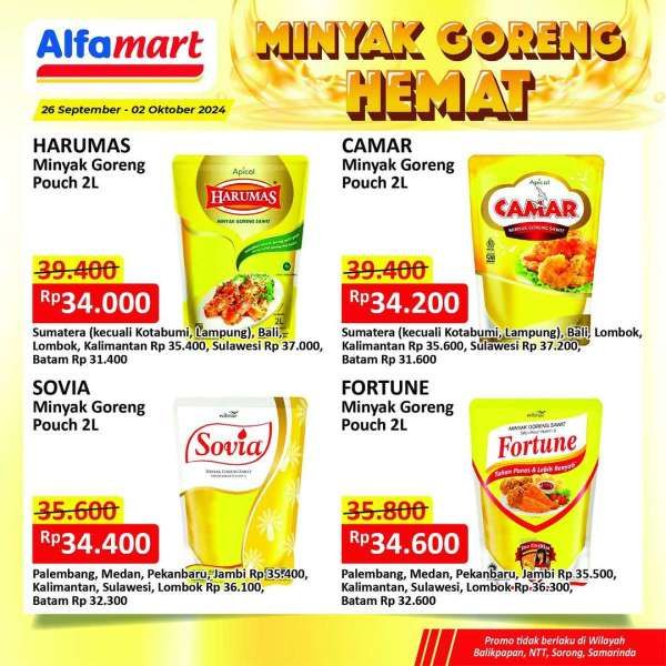 Promo Minyak Goreng Hemat di Alfamart 26 September-2 Oktober 2024