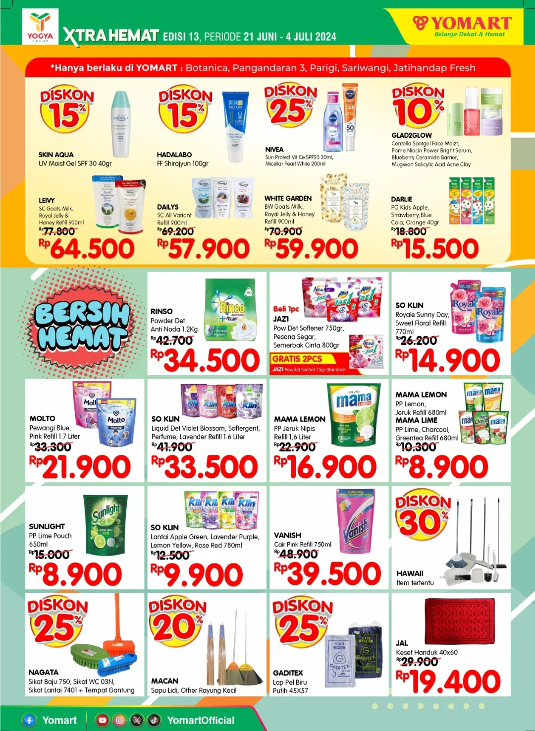 Promo Yomart Xtra Hemat edisi 13 yang berlangsung di tanggal 21 Juni – 4 Juli 2024