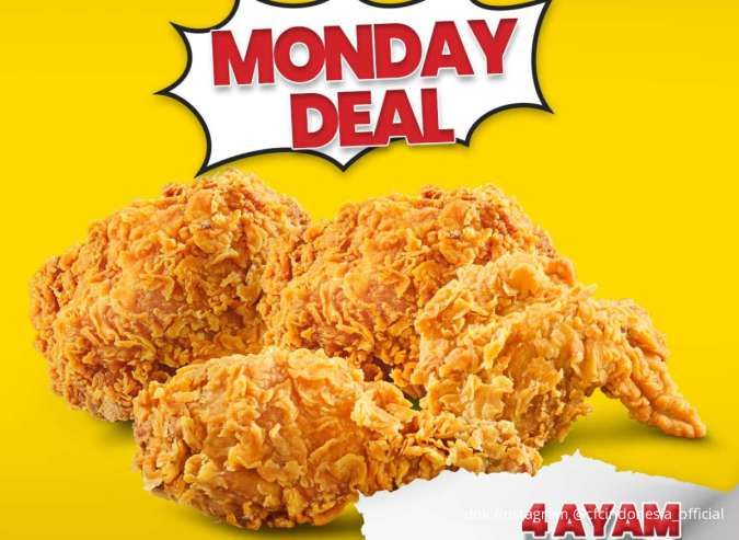 Promo CFC Monday Deal Paket 4 Ayam Cuma Rp 50.000, Khusus Hari Senin Saja