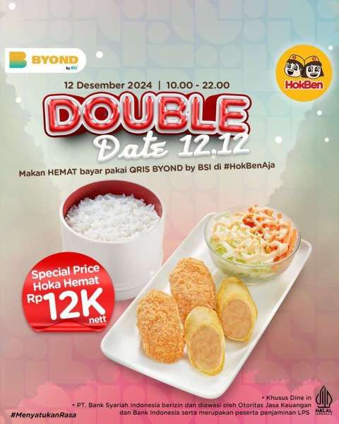Promo HokBen 12.12 dengan Byond by BSI di 12 Desember 2024