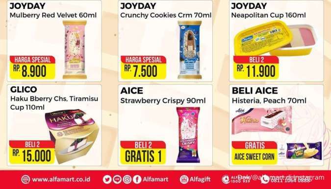 Promo Es Krim di Alfamart-Indomaret Agustus 2024, Ada Beli 2 Gratis 1 & Diskon 35%!