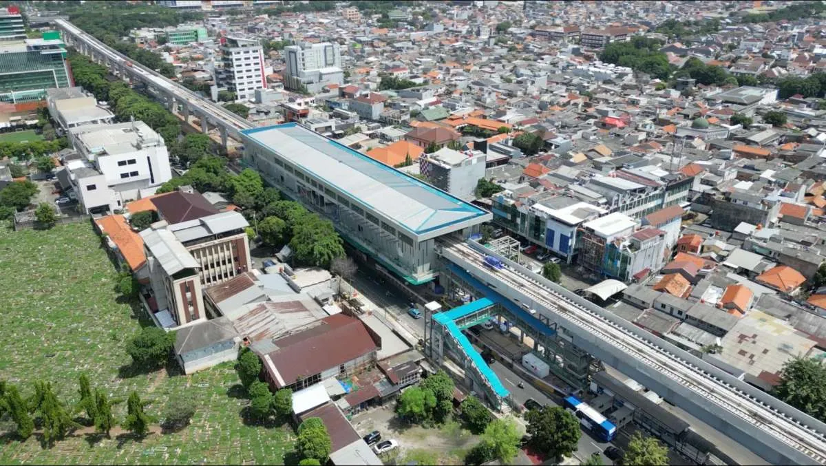 Progres Proyek LRT Jakarta Fase 1B Garapan Waskita Karya (WSKT) Capai 51,19%