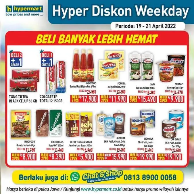 Promo Hypermart 19-21 April 2022, Hyper Diskon Weekday Terbaru