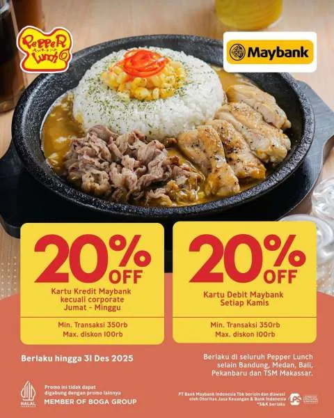 Promo Pepper Lunch dengan Maybank