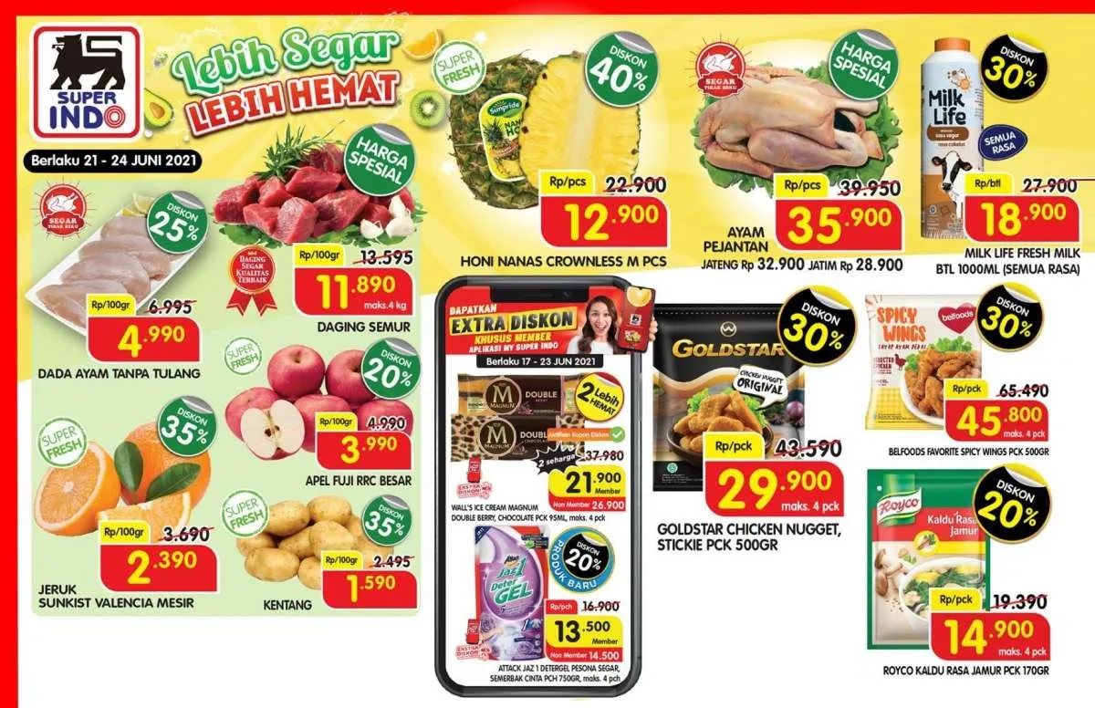Promo Superindo weekdays 21-24 Juni 2021, diskon hari kerja!