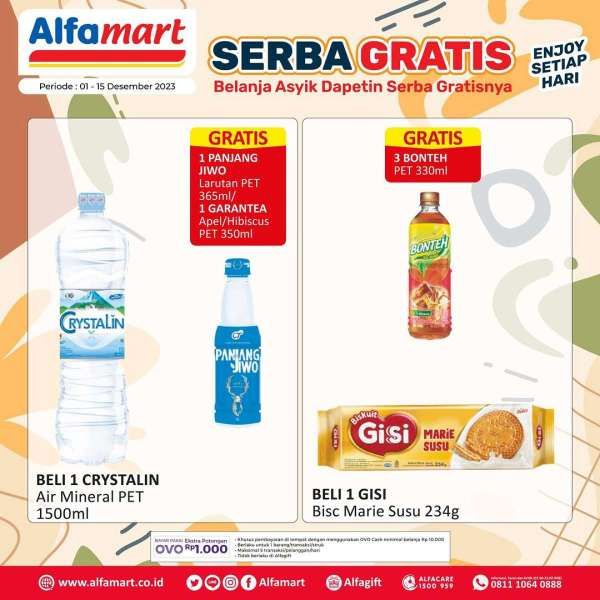 Promo Alfamart Serba Gratis Terbaru 1-15 Desember 2023