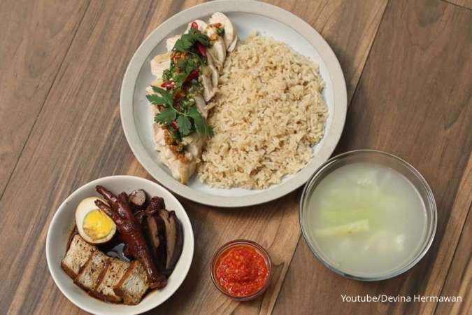 Resep Nasi Hainan Ayam Halal, Praktis Dimasak Pakai Rice Cooker