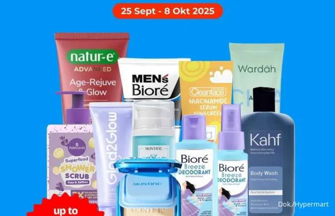 Promo Hypermart Payday Beauty 1-8 Oktober 2025, Wardah-Skintific Diskon hingga 50%
