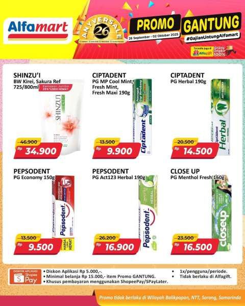 Promo Alfamart Gantung Periode 26 September-2 Oktober 2025