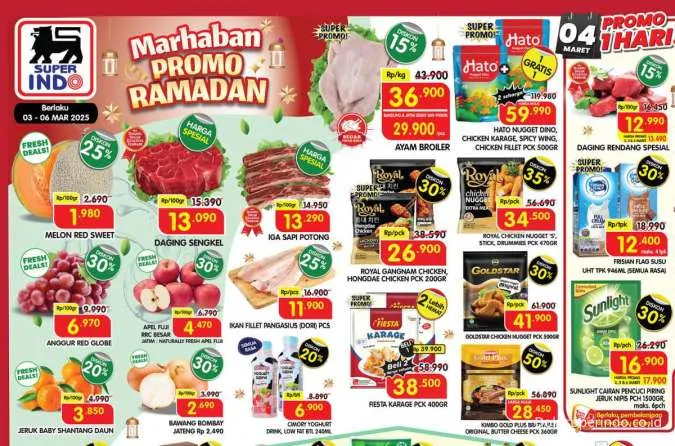 Katalog Promo Superindo Weekday Diskon hingga 50% Periode 3-6 Maret 2025