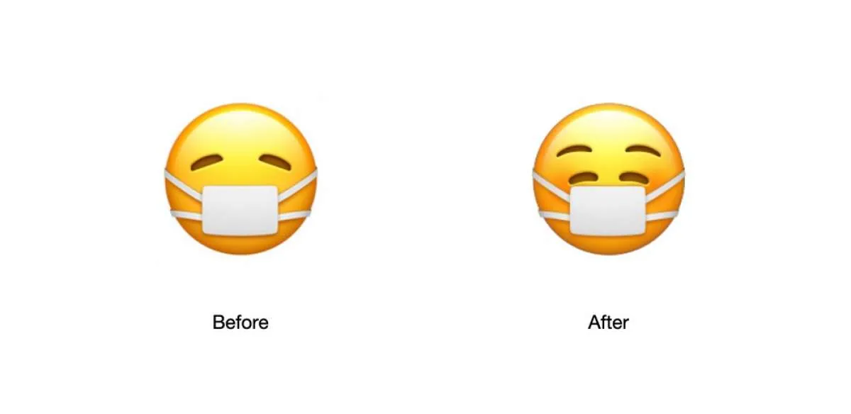 Gemes! Emoji terbaru di iPhone iOS 14 versi beta kenakan masker dengan wajah ceria