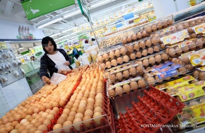 Harga telur ayam mulai menurun di sejumlah pasar di Jakarta