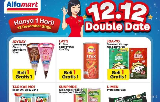 Promo 12.12 Alfamart: Beli 1 Gratis 1 Joyday, Goldenfil, hingga Detergent Sayang