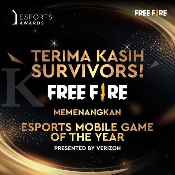 Free Fire menang Esports Mobile of The Year