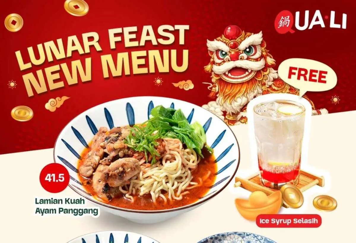 Promo Quali Lunar Feast, Lamian Ayam Panggang Cuma Rp 38.000-an Gratis Es Selasih